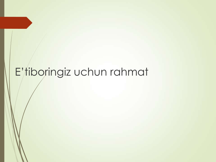 E’tiboringiz uchun rahmat
