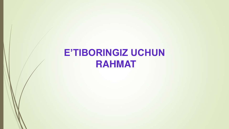 E’TIBORINGIZ UCHUN
RAHMAT
