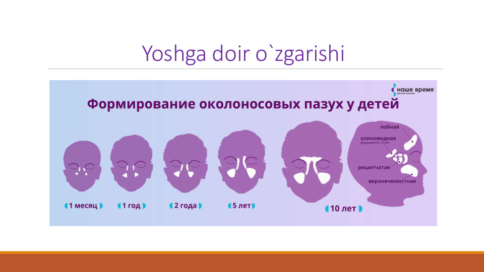 Yoshga doir o`zgarishi
