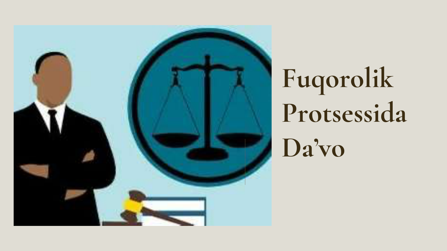 Fuqorolik 
Protsessida 
Da’vo
