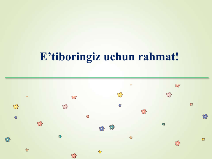 E’tiboringiz uchun rahmat!
