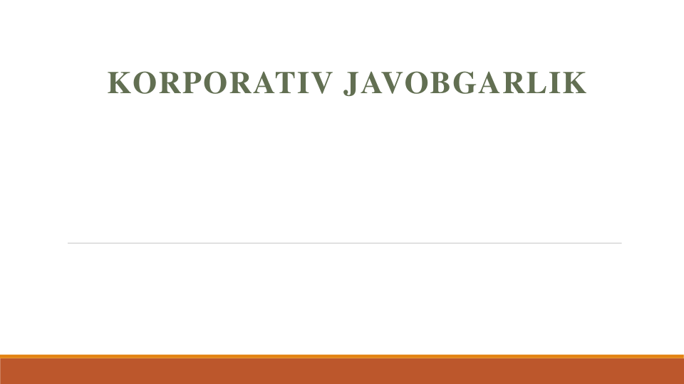 KORPORATIV JAVOBGARLIK
