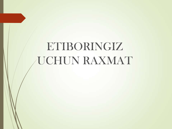 ETIBORINGIZ 
UCHUN RAXMAT
