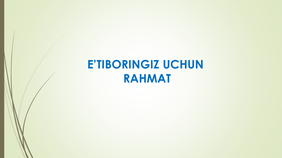 E’TIBORINGIZ UCHUN
RAHMAT
