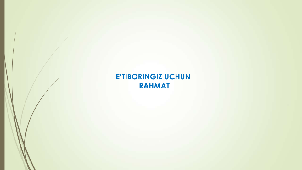 E’TIBORINGIZ UCHUN
RAHMAT
