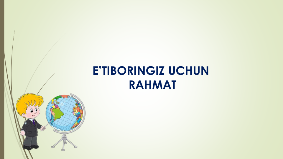 E’TIBORINGIZ UCHUN
RAHMAT
