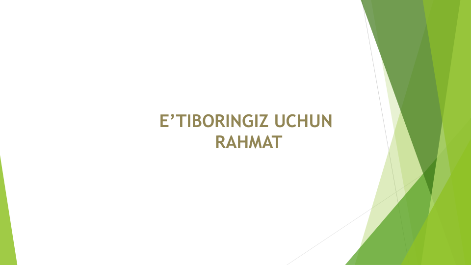 E’TIBORINGIZ UCHUN
RAHMAT
