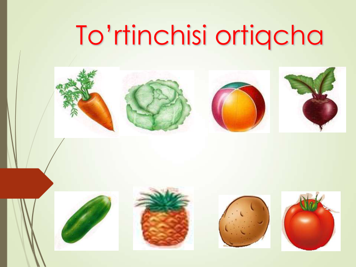 To’rtinchisi ortiqcha
