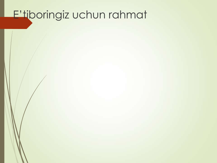 E’tiboringiz uchun rahmat
