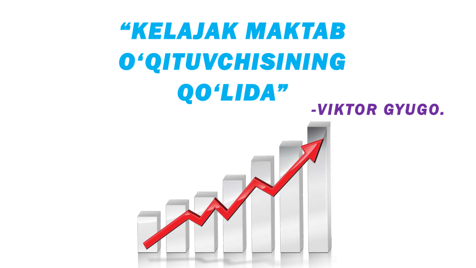 “KELAJAK MAKTAB 
O‘QITUVCHISINING 
QO‘LIDA”
-VIKTOR GYUGO.
ZAMONAVIY MAKTAB: 
TA’LIM TRAYEKTORIYASI 
VA YANGI KASBLAR KOMPASI
